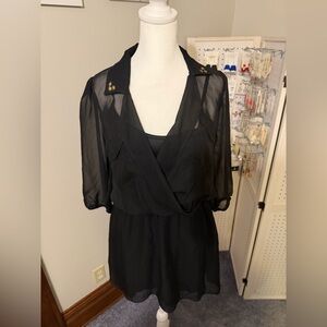 3/$15 Elegant Black Sheer Women's Dress